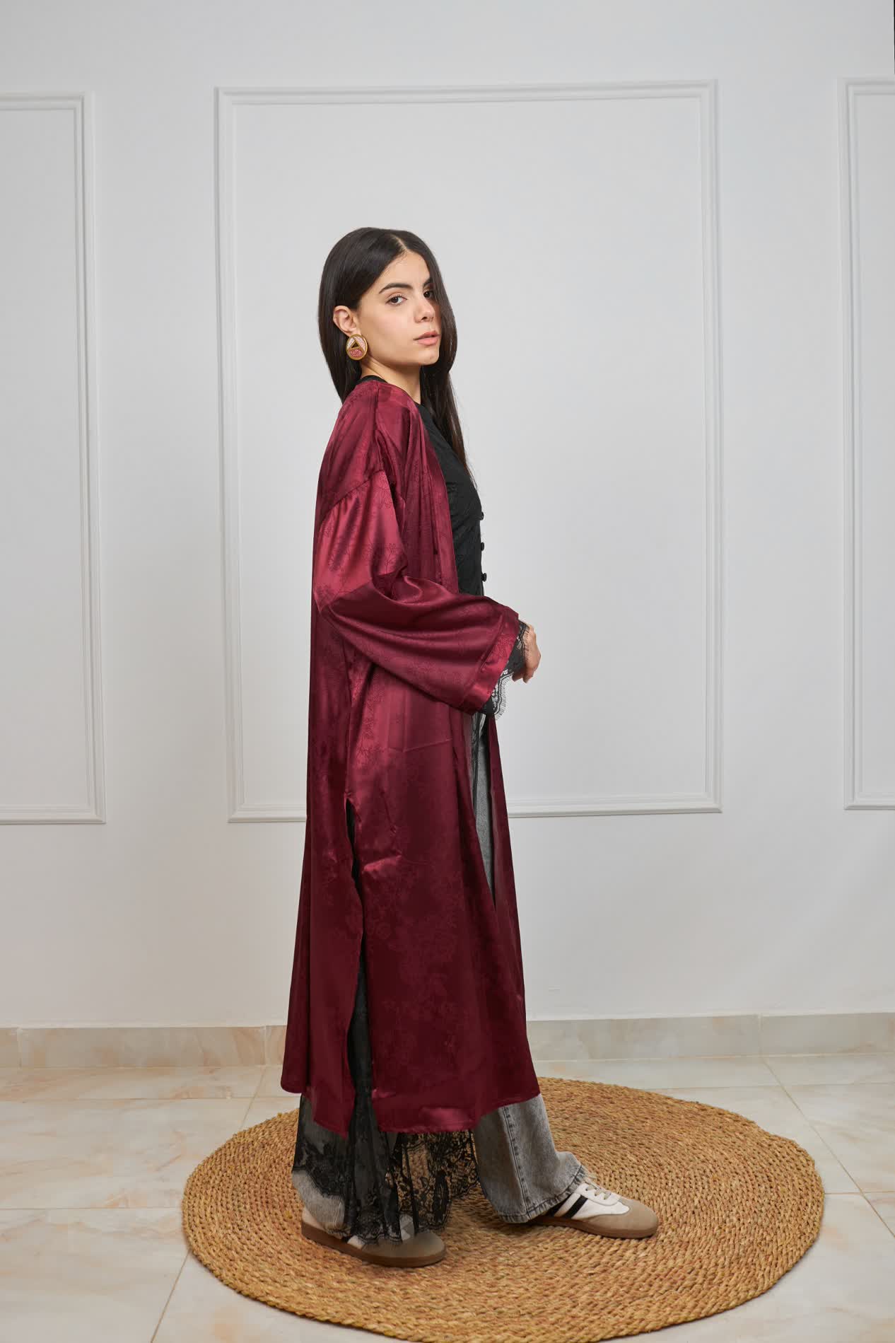 Romance kimono dark red