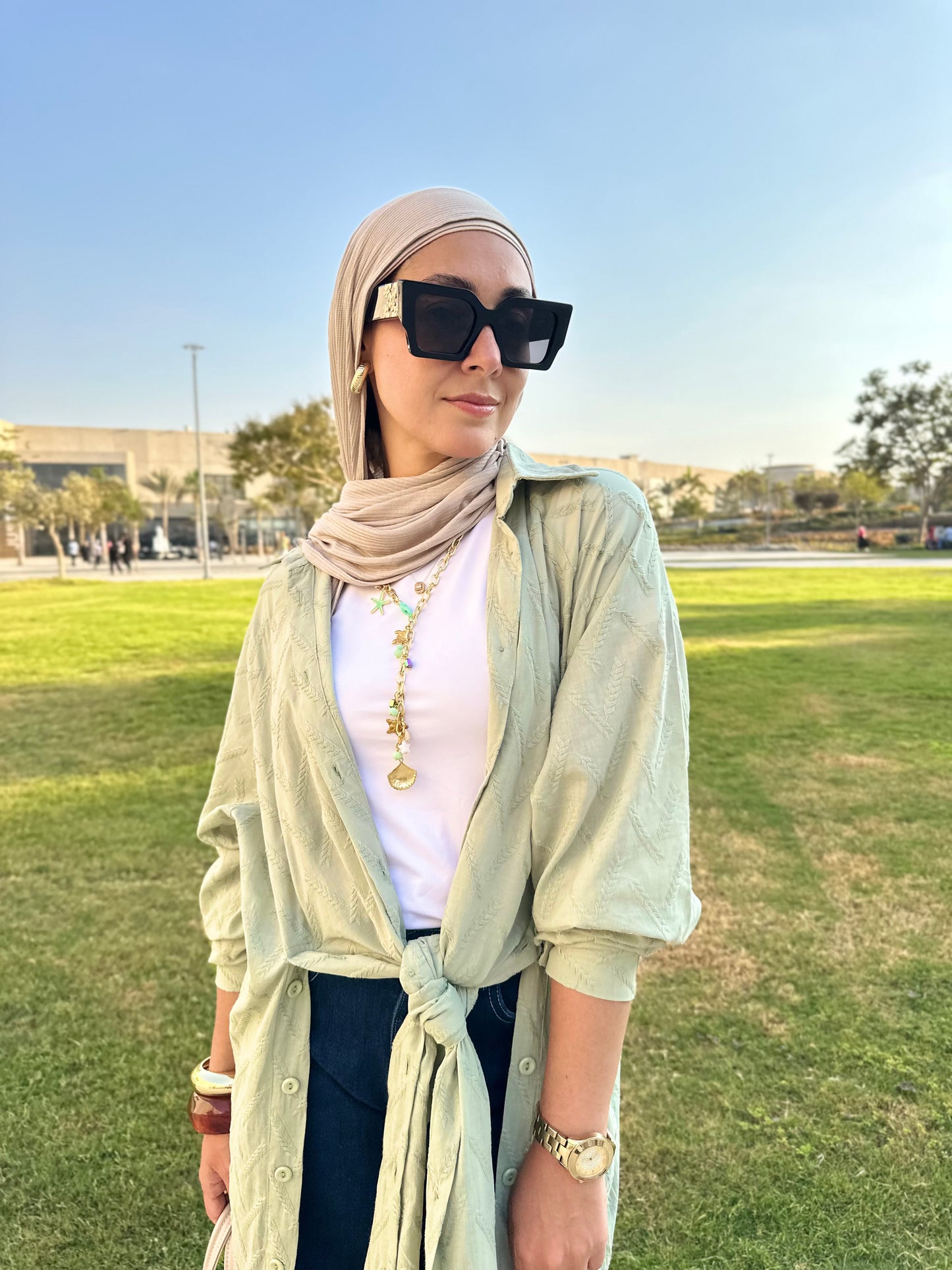 Olive dress shirt