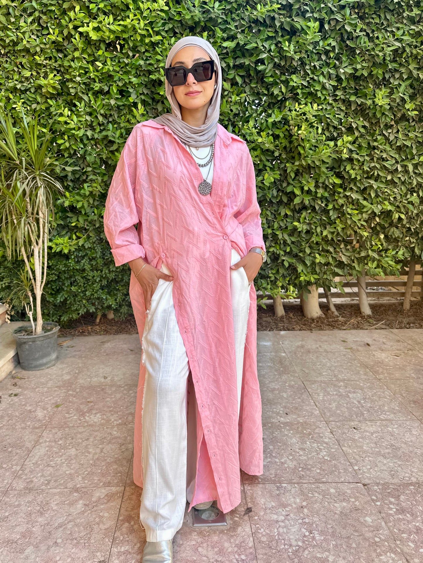 Pink dress shirt