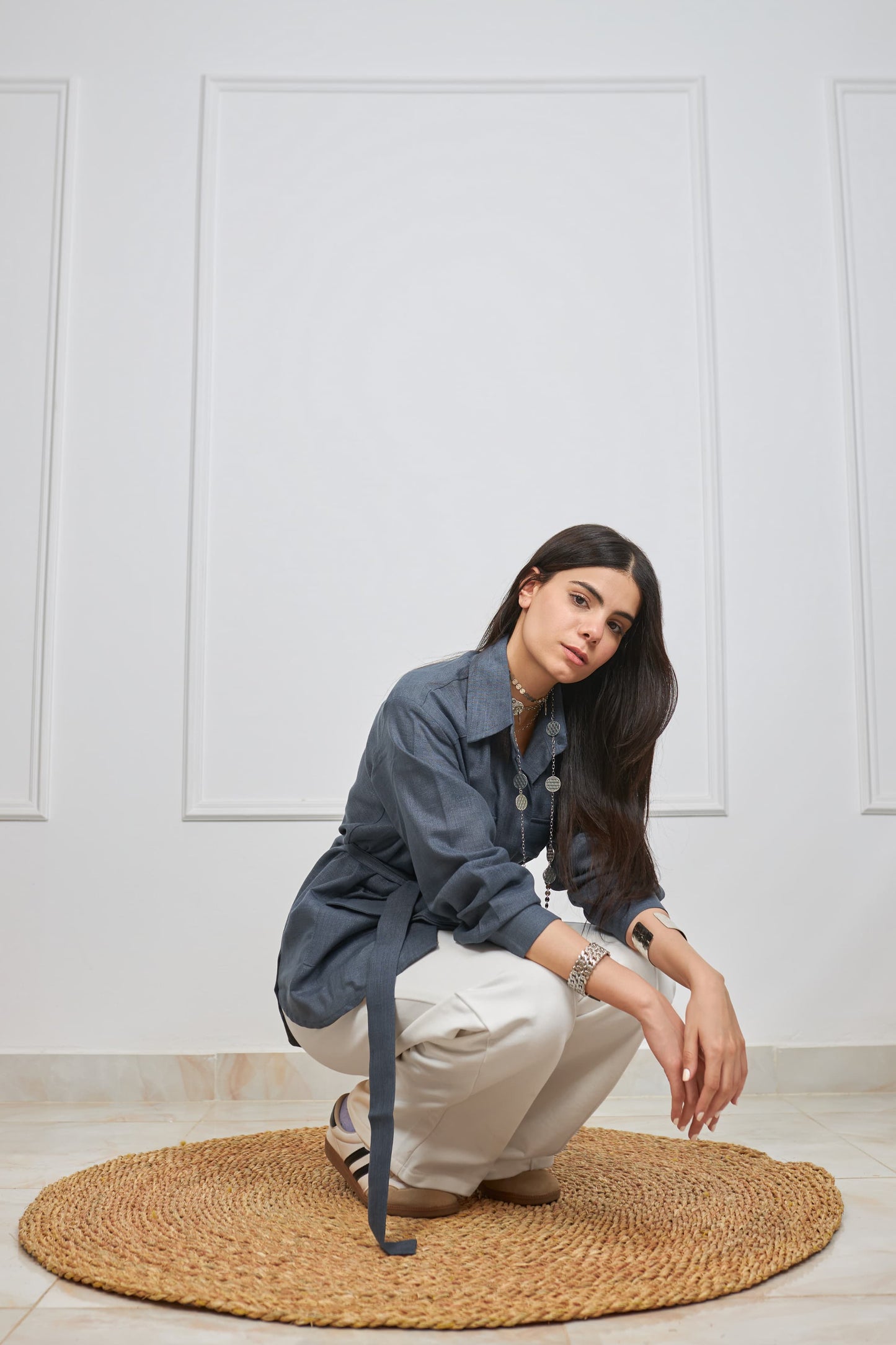Lana safari shirt in Griesh blue