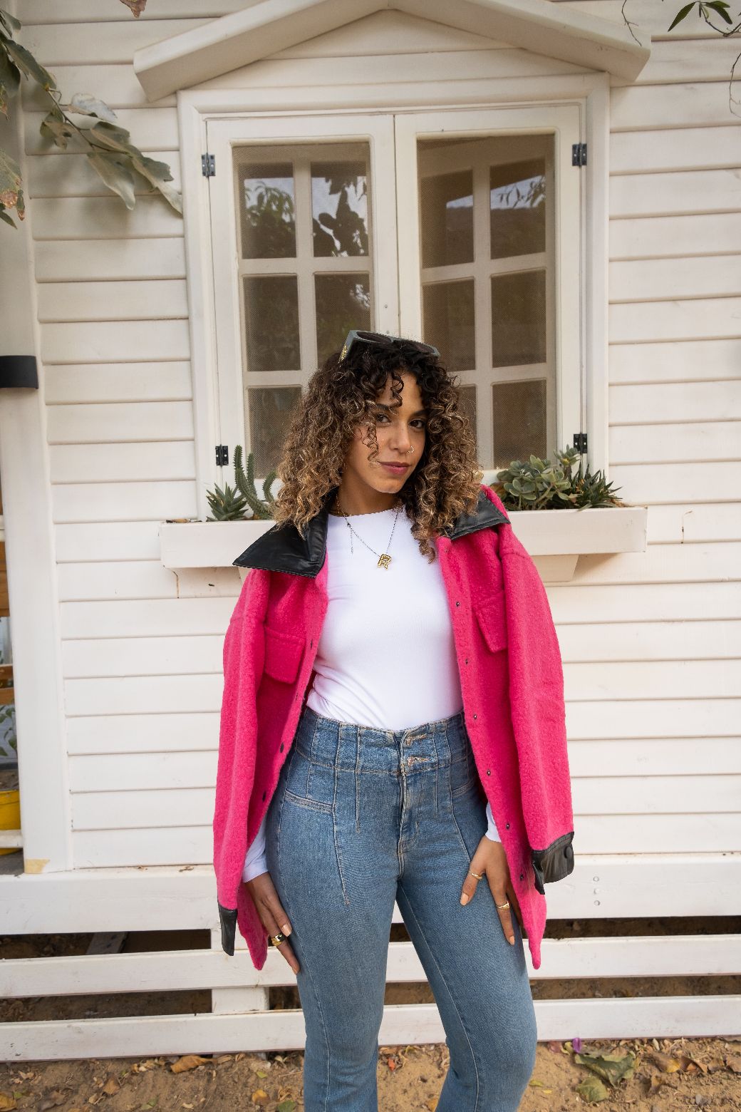 Faux Teddy leather shirt