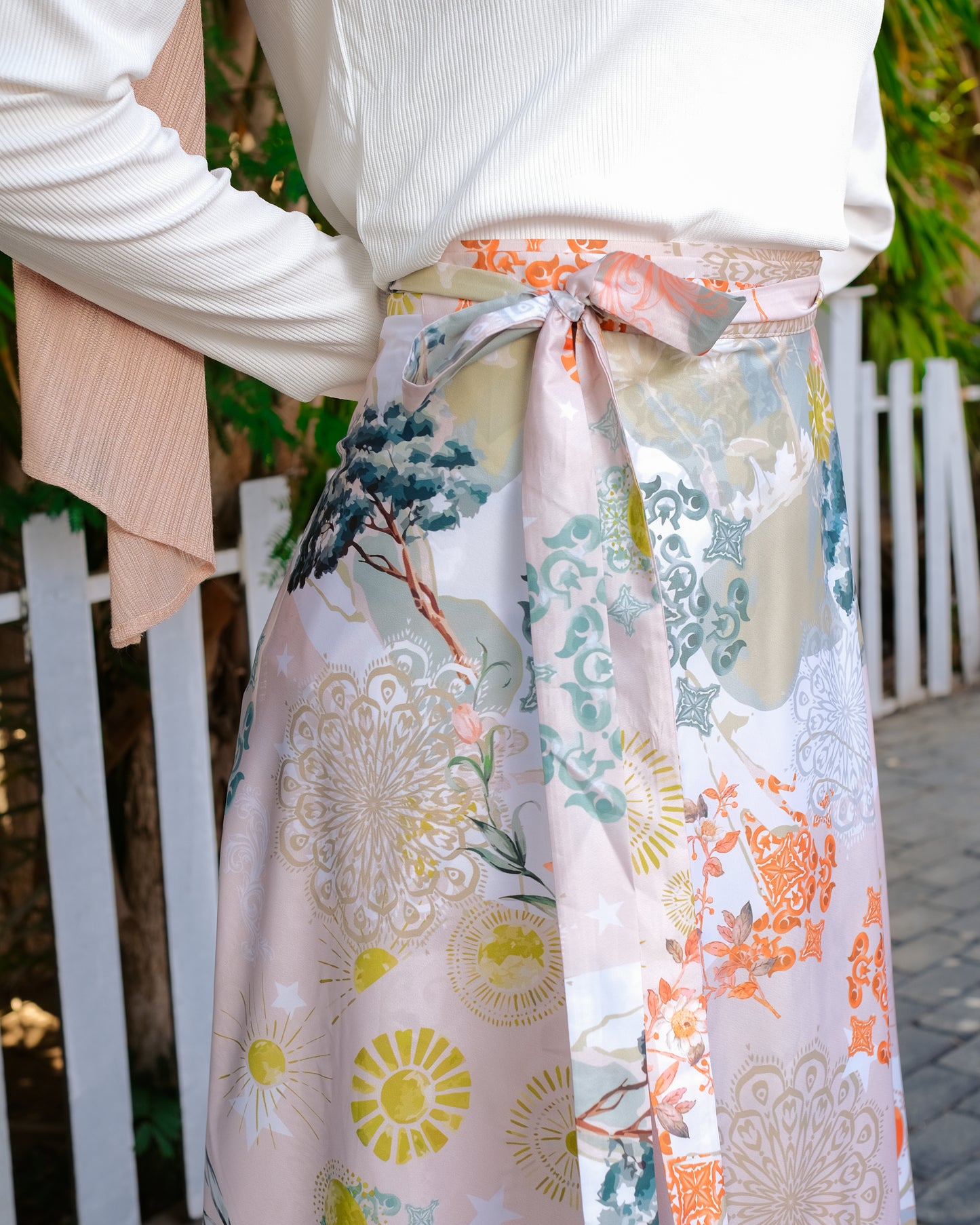 Ocean wonder wrap skirt