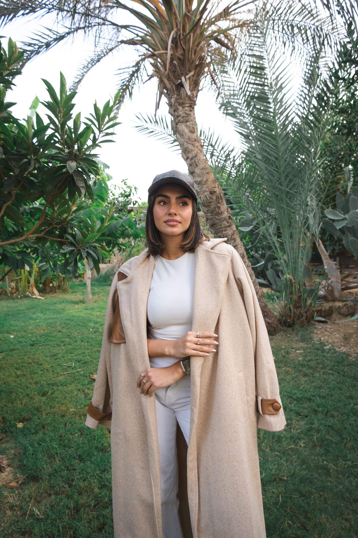 wool coat leather