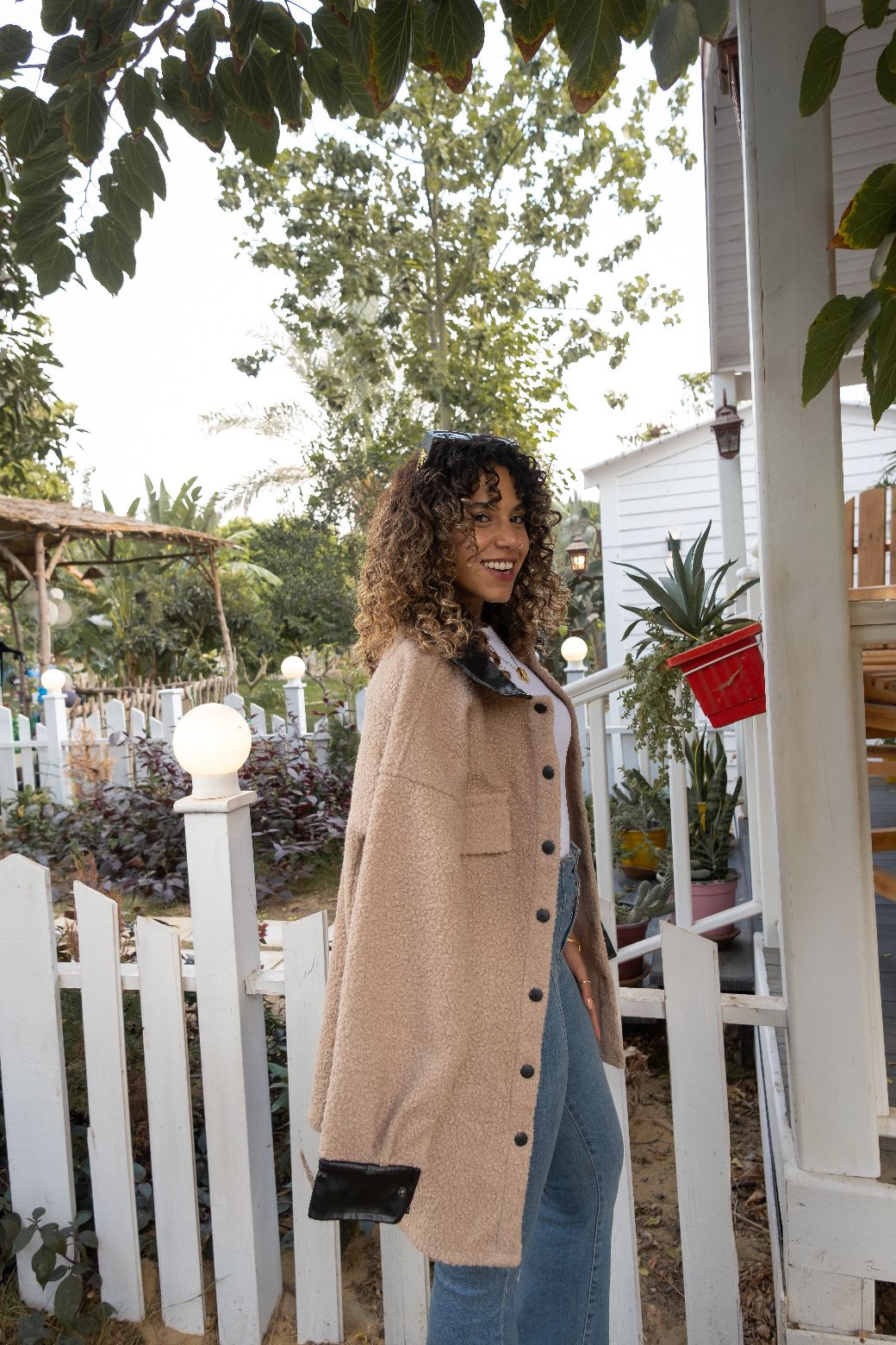 Faux Teddy leather shirt