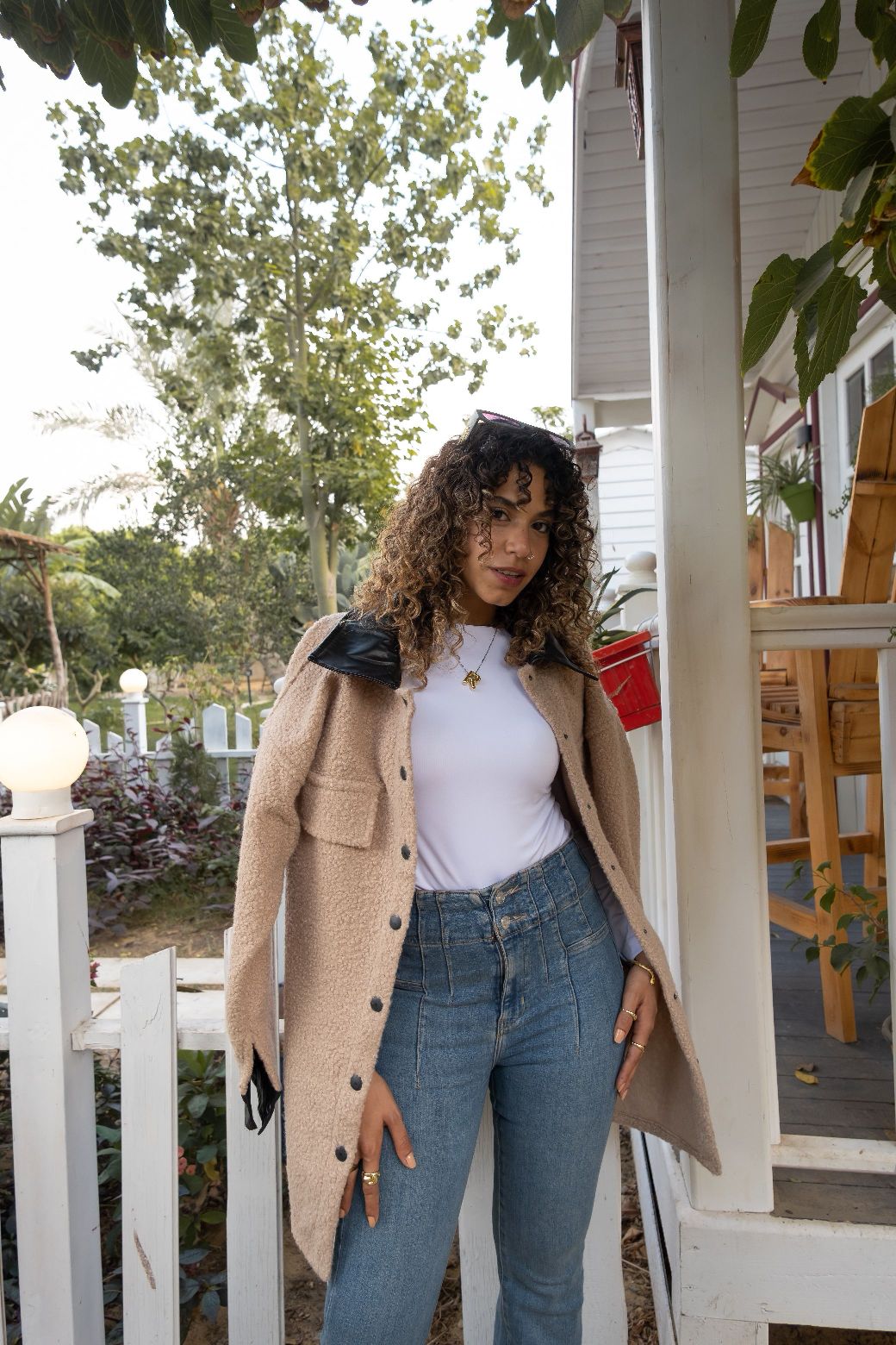 Faux Teddy leather shirt