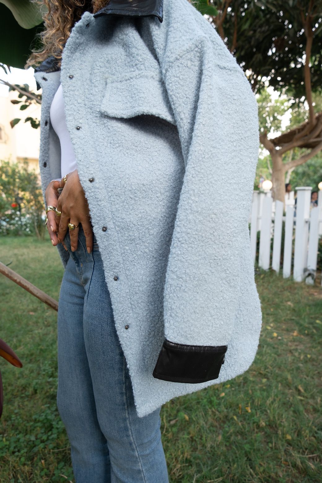 Faux Teddy leather shirt