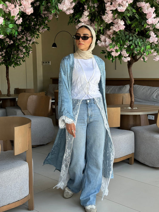 Romance kimono in baby blue