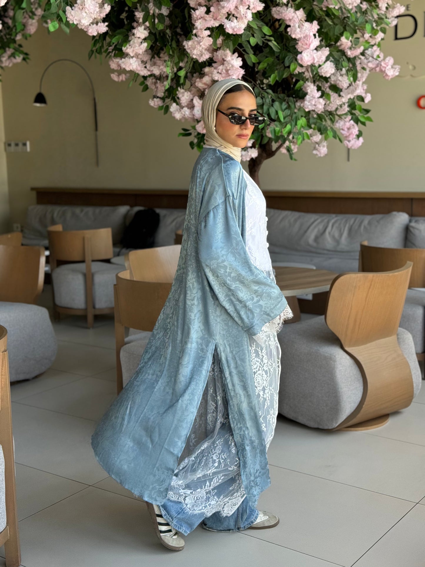 Romance kimono in baby blue