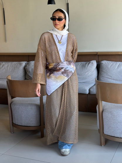 Bohemia kimono in cafe