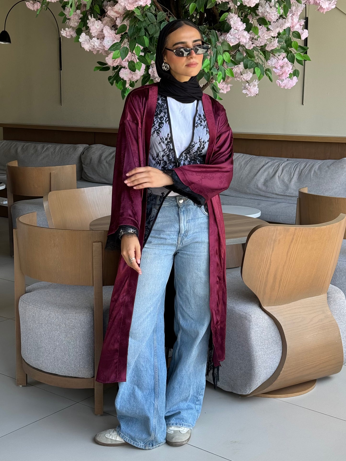 Romance kimono dark red