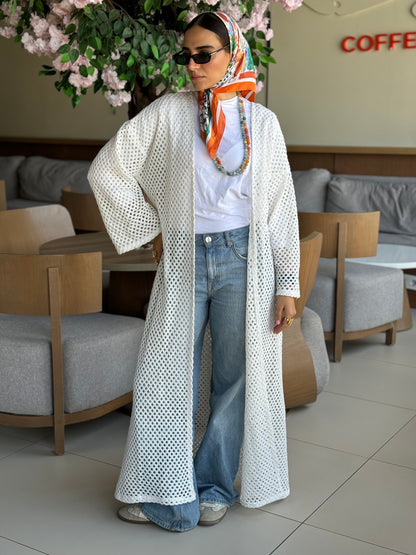 Bohemia kimono in off white