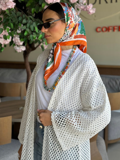 Bohemia kimono in off white