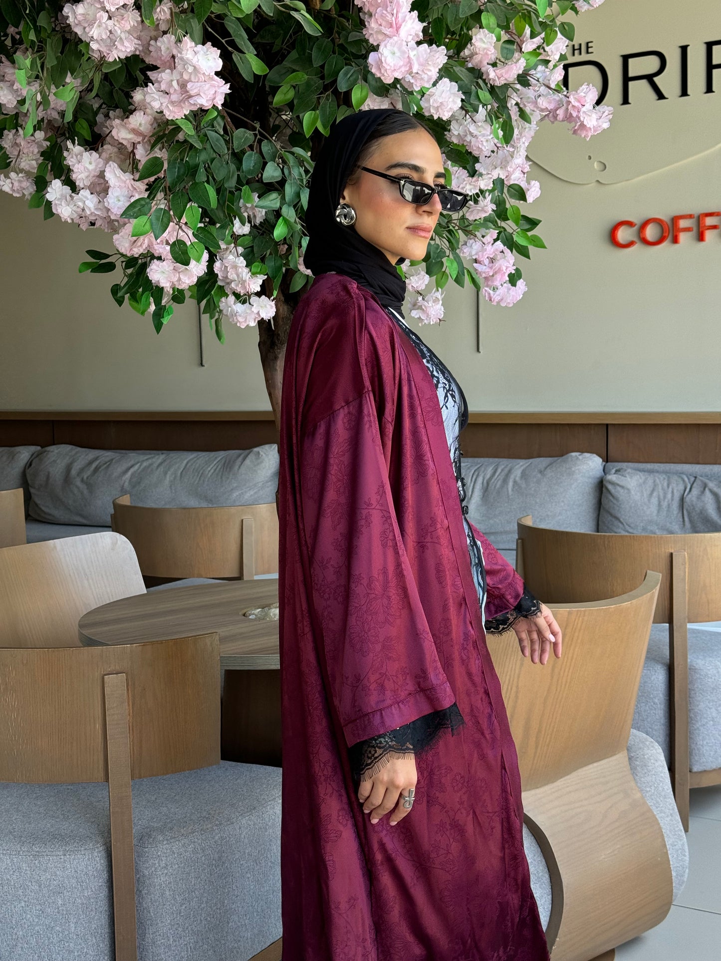Romance kimono dark red