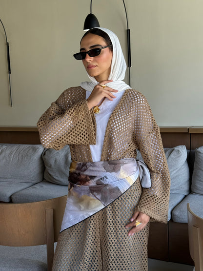 Bohemia kimono in cafe