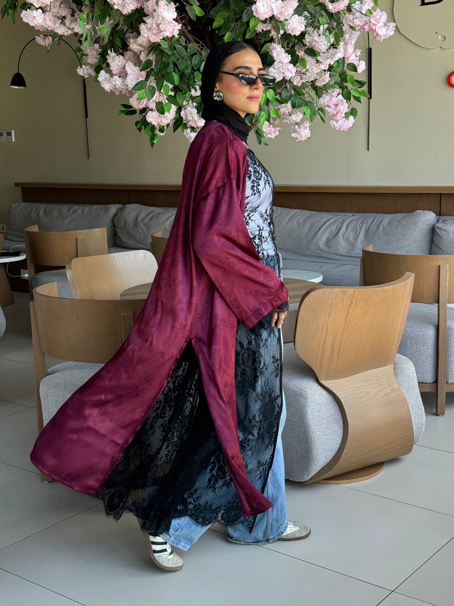 Romance kimono dark red